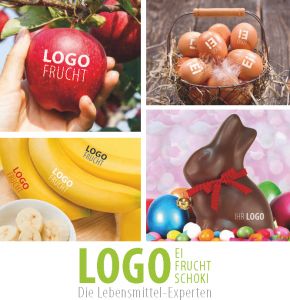 Ihr Logo auf Früchten, Eiern oder Schokolade